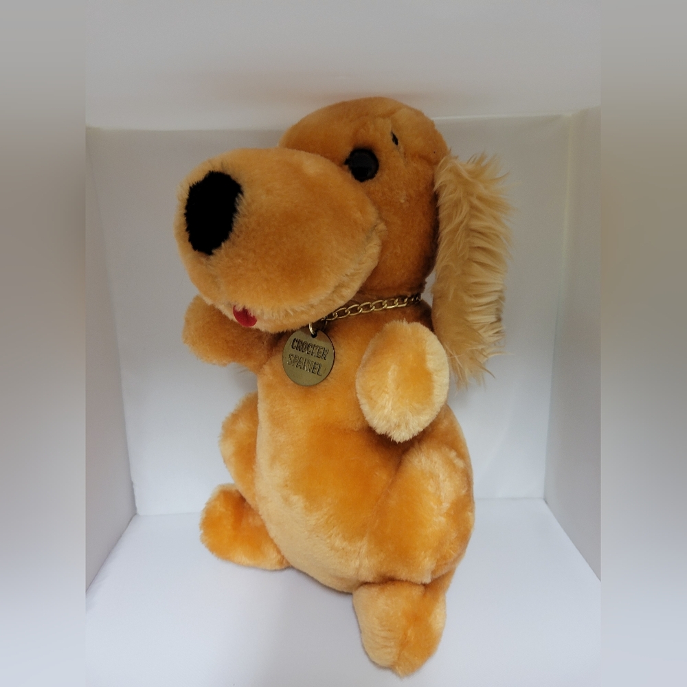 Vintage 1979 Dakin Crocker National Bank Cocker Spaniel Stuffed Dog Plush 🐕
